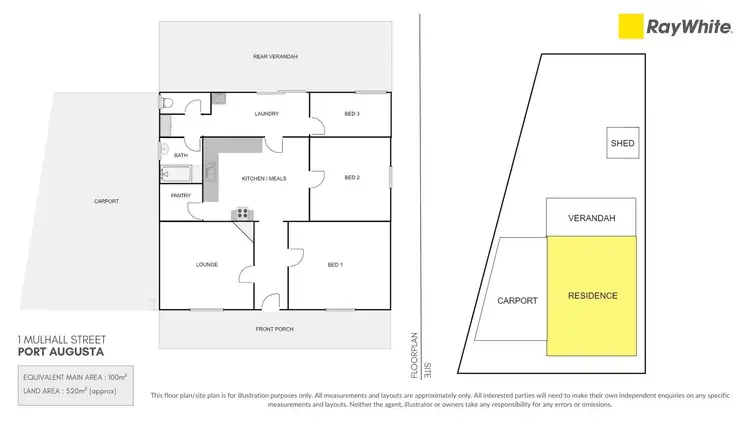 Floorplan of Homely house listing, 1 Mulhall Street, Port Augusta SA 5700