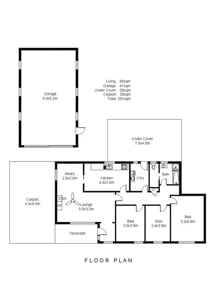 Floorplan of Homely house listing, 23 Halsey Road, Fulham SA 5024