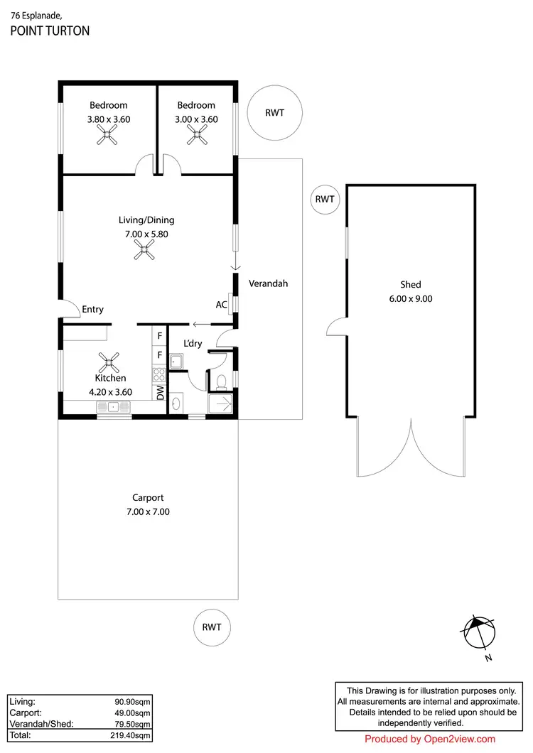 Floorplan of Homely house listing, 76 Esplanade, Point Turton SA 5575