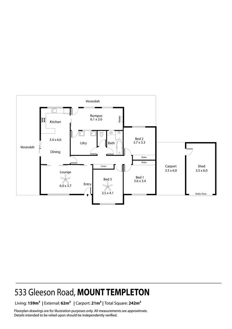 Floorplan of Homely house listing, 533 Gleeson Road, Mount Templeton SA 5461