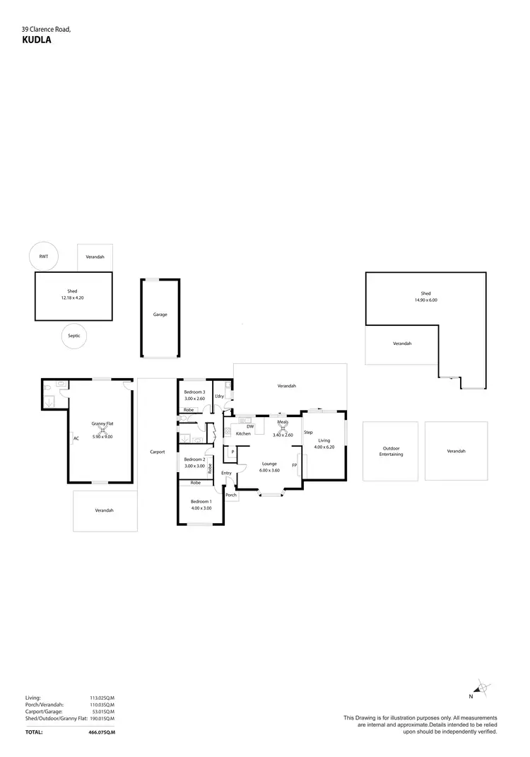 Floorplan of Homely house listing, 39 Clarence Road, Kudla SA 5115