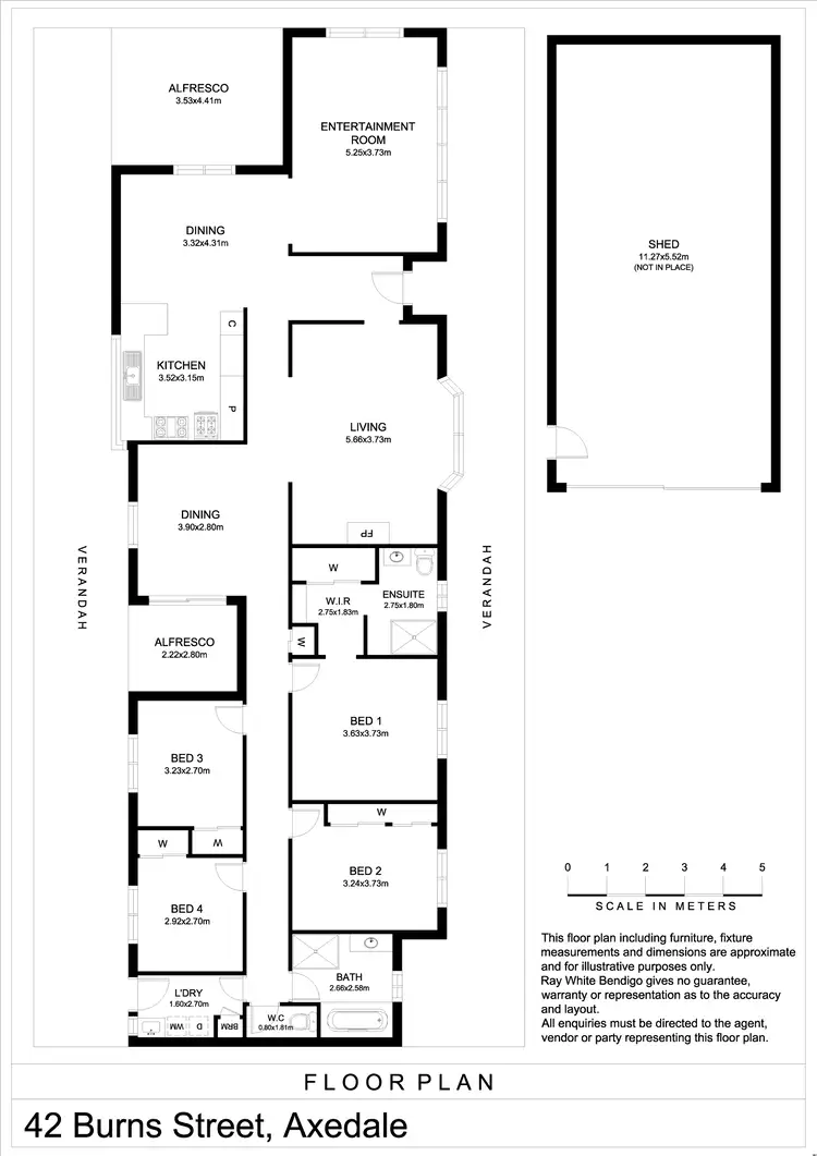Floorplan of Homely house listing, 42 Burns Street, Axedale VIC 3551