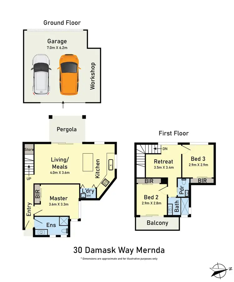 Floorplan of Homely townhouse listing, 30 Damask Way, Mernda VIC 3754