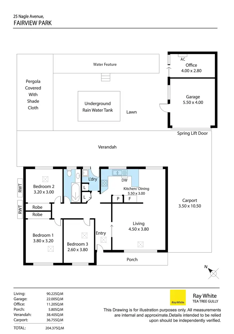 Floorplan of Homely house listing, 25 Nagle Avenue, Fairview Park SA 5126