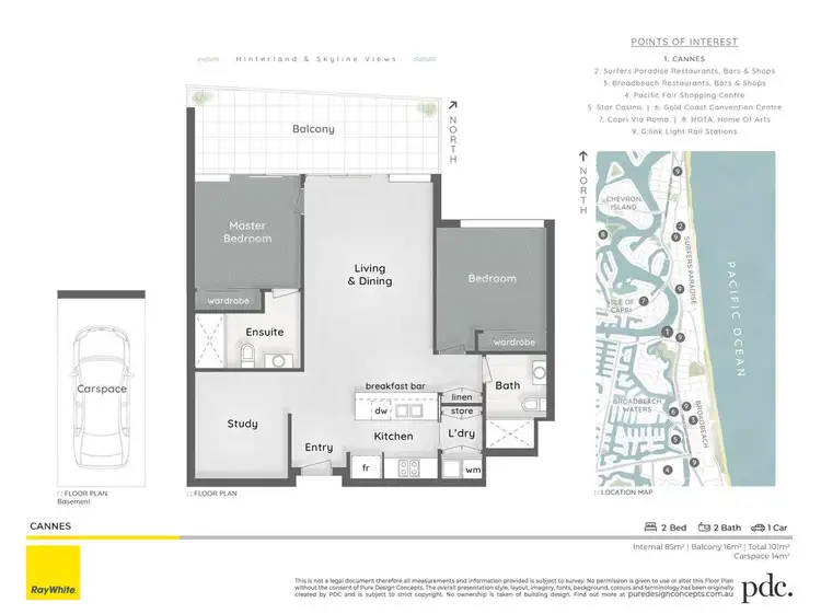 Floorplan of Homely unit listing, 703/17 Cannes Avenue, Surfers Paradise QLD 4217