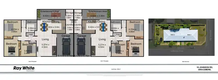 Floorplan of Homely semi-detached listing, 19 Johnson Road, Gracemere QLD 4702