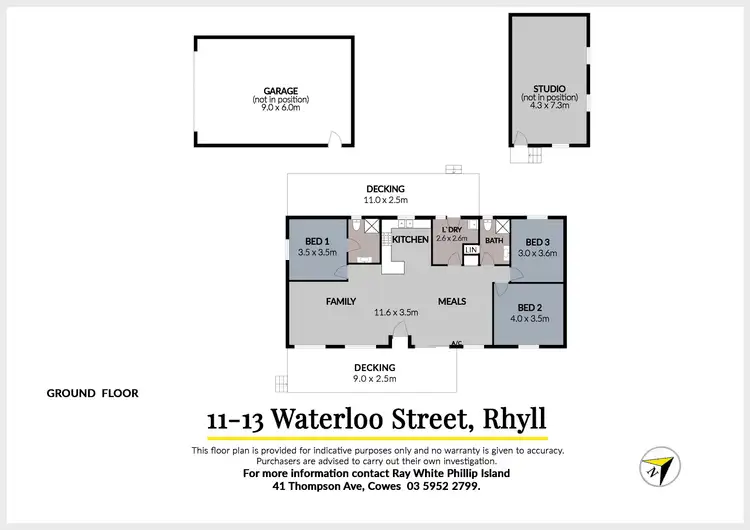 Floorplan of Homely house listing, 11-13 Waterloo Street, Rhyll VIC 3923