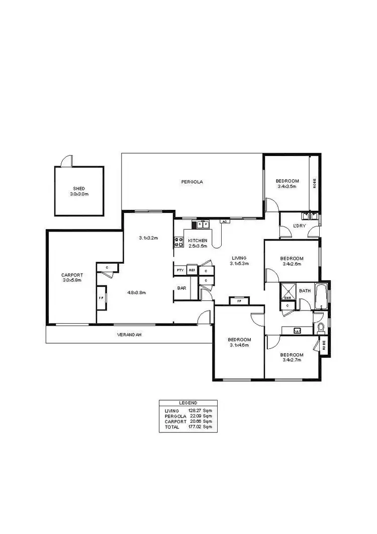 Floorplan of Homely house listing, 28 Adams Road, Sheidow Park SA 5158