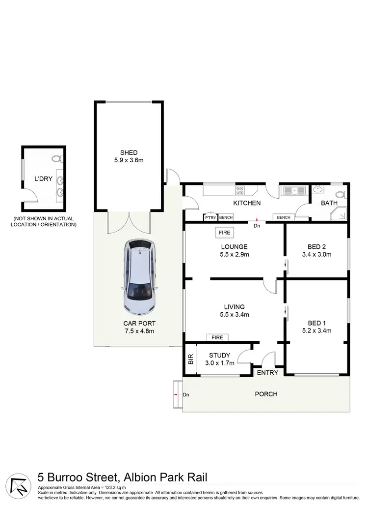 Floorplan of Homely house listing, 5 Burroo Street, Albion Park Rail NSW 2527