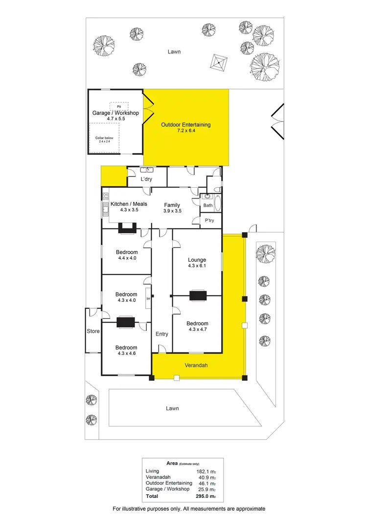 Floorplan of Homely house listing, 43 Hughes Street, Mile End SA 5031