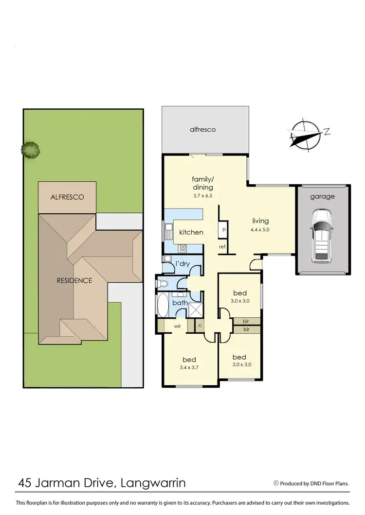 Floorplan of Homely house listing, 45 Jarman Drive, Langwarrin VIC 3910