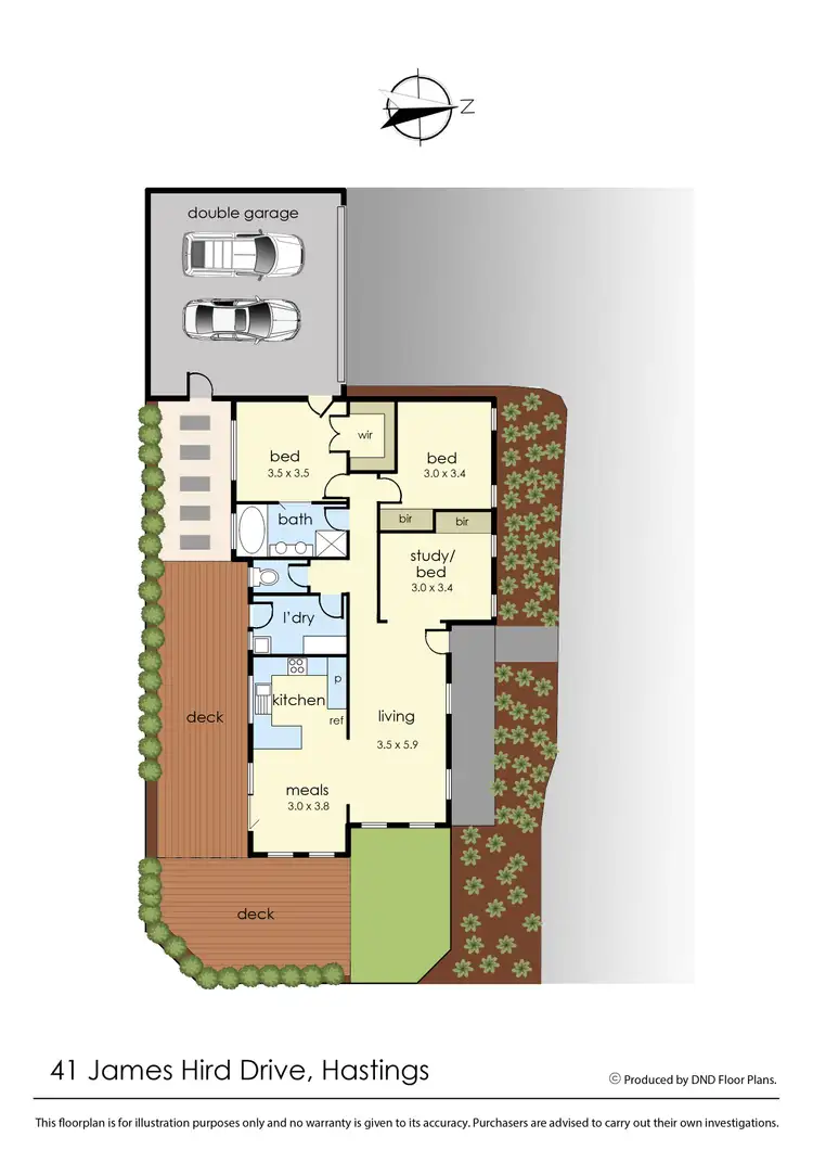 Floorplan of Homely unit listing, 41 James Hird Drive, Hastings VIC 3915