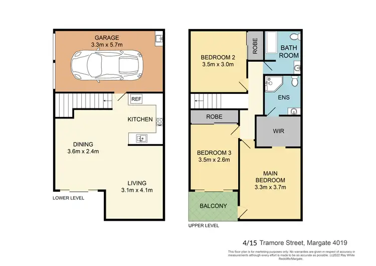 Floorplan of Homely townhouse listing, 4/15 Tramore Street, Margate QLD 4019