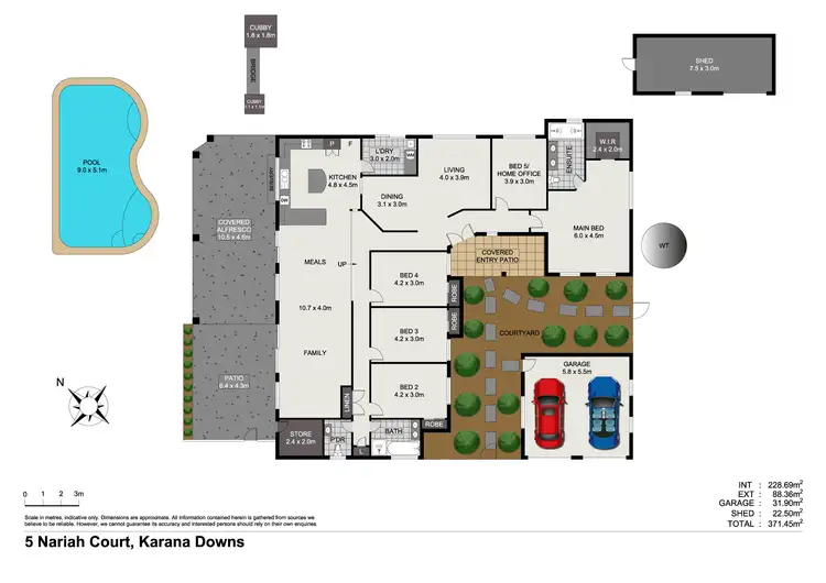 Floorplan of Homely house listing, 5 Nariah Court, Karana Downs QLD 4306