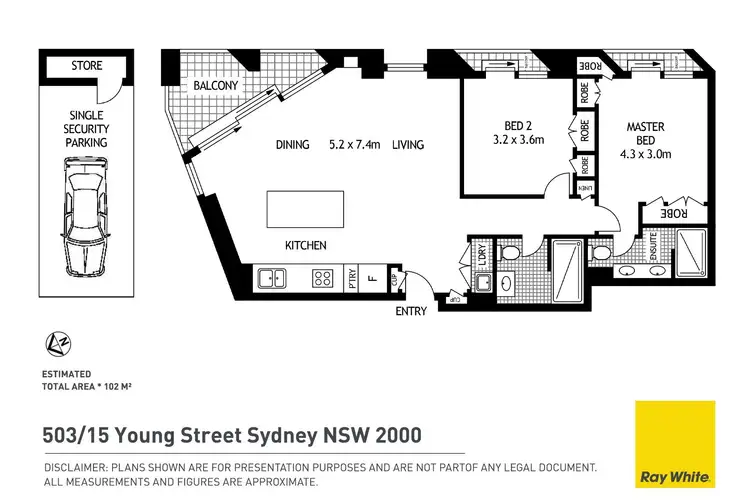 Floorplan of Homely apartment listing, 503/15 Young Street, Sydney NSW 2000