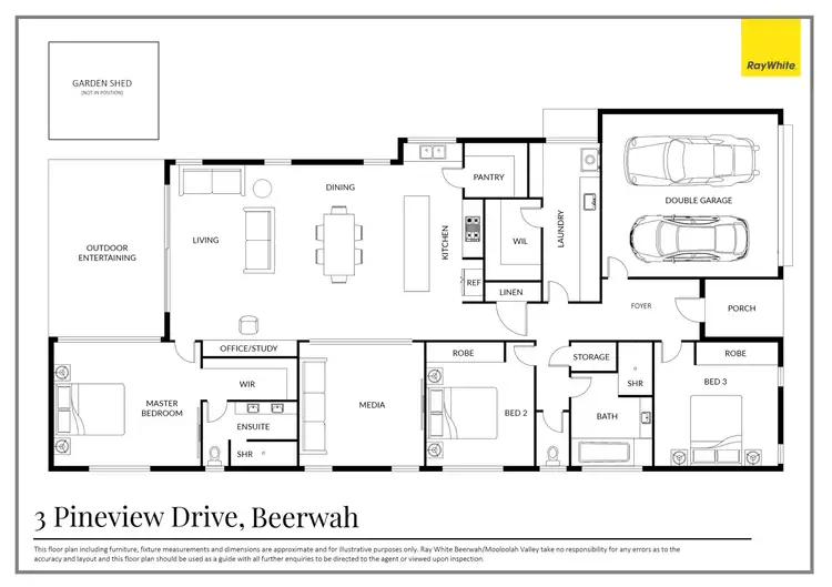 Floorplan of Homely house listing, 3 Pineview Drive, Beerwah QLD 4519