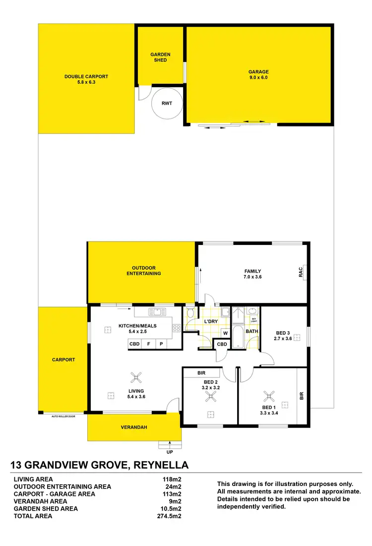 Floorplan of Homely house listing, 13 Grandview Grove, Reynella SA 5161