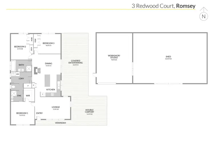 Floorplan of Homely house listing, 3 Redwood Court, Romsey VIC 3434