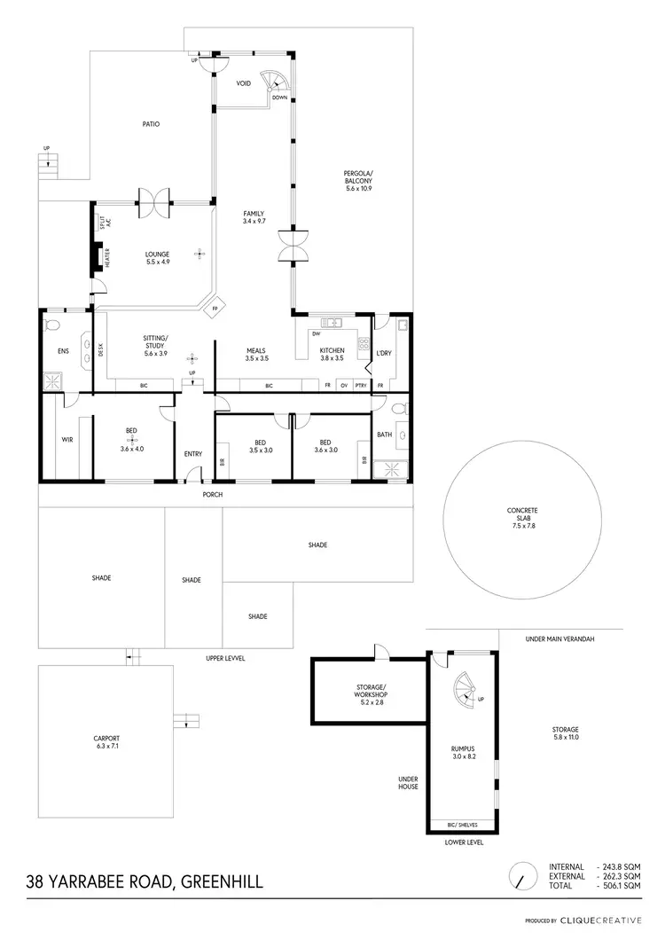 Floorplan of Homely house listing, 38 Yarrabee Road, Greenhill SA 5140