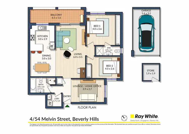 Floorplan of Homely apartment listing, 4/54 Melvin Street, Beverly Hills NSW 2209