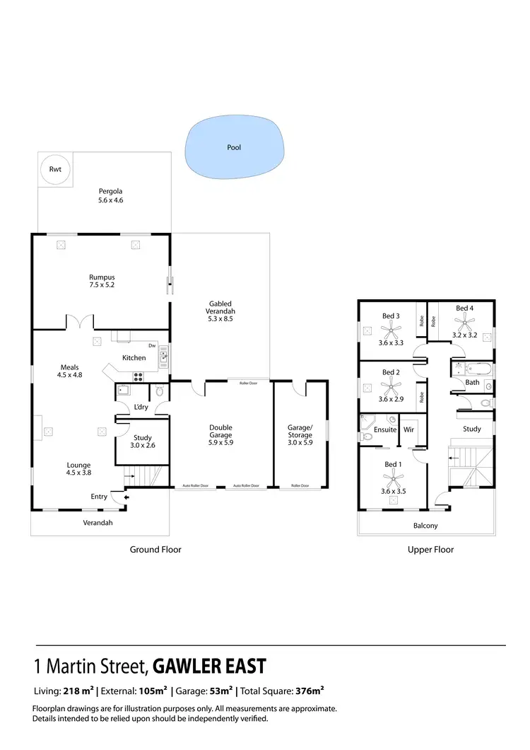 Floorplan of Homely house listing, 1 Martin Street, Gawler East SA 5118