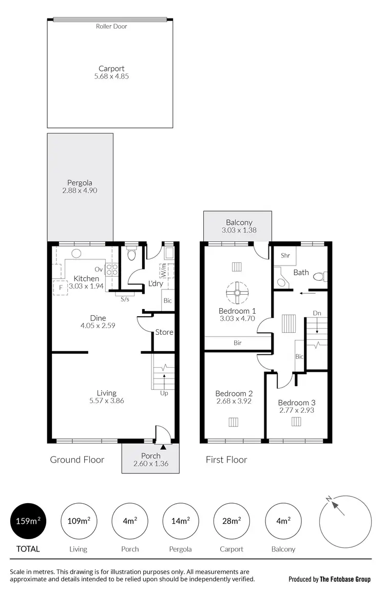Floorplan of Homely townhouse listing, 3/51 Fuller Street, Walkerville SA 5081