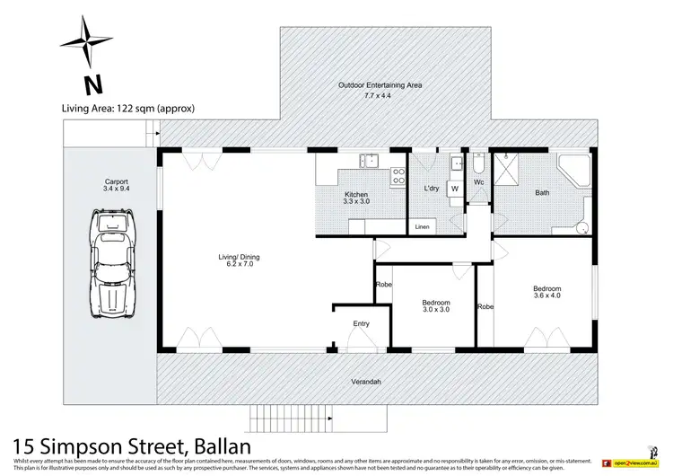 Floorplan of Homely house listing, 15 Simpson Street, Ballan VIC 3342