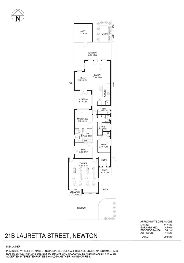 Floorplan of Homely house listing, 21B Lauretta Street, Newton SA 5074