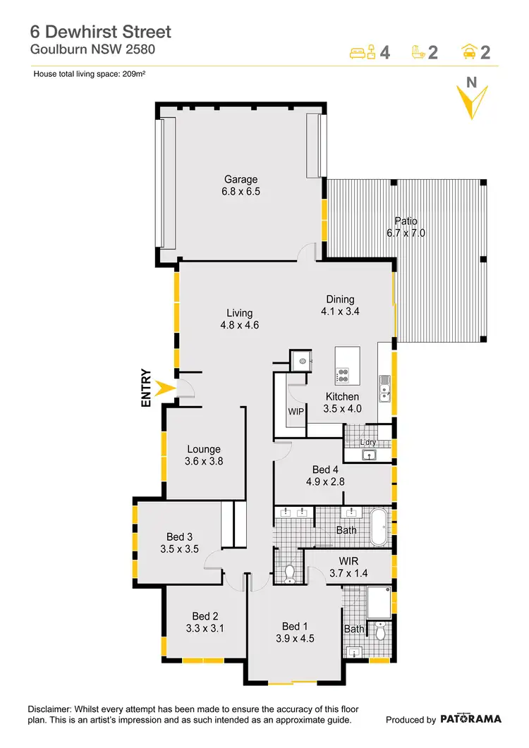 Floorplan of Homely house listing, 6 Dewhirst Street, Goulburn NSW 2580
