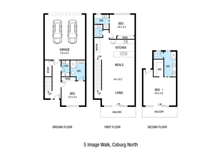 Floorplan of Homely house listing, 5 Image Walk, Coburg North VIC 3058