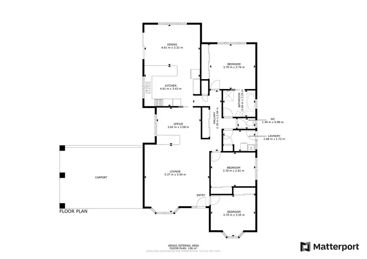 Floorplan of Homely house listing, 3 Poole Boulevard, Swan Hill VIC 3585