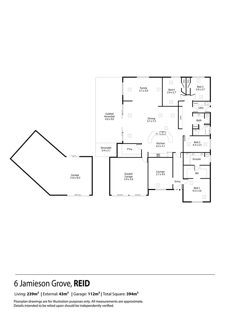 Floorplan of Homely house listing, 6 Jamieson Grove, Reid SA 5118
