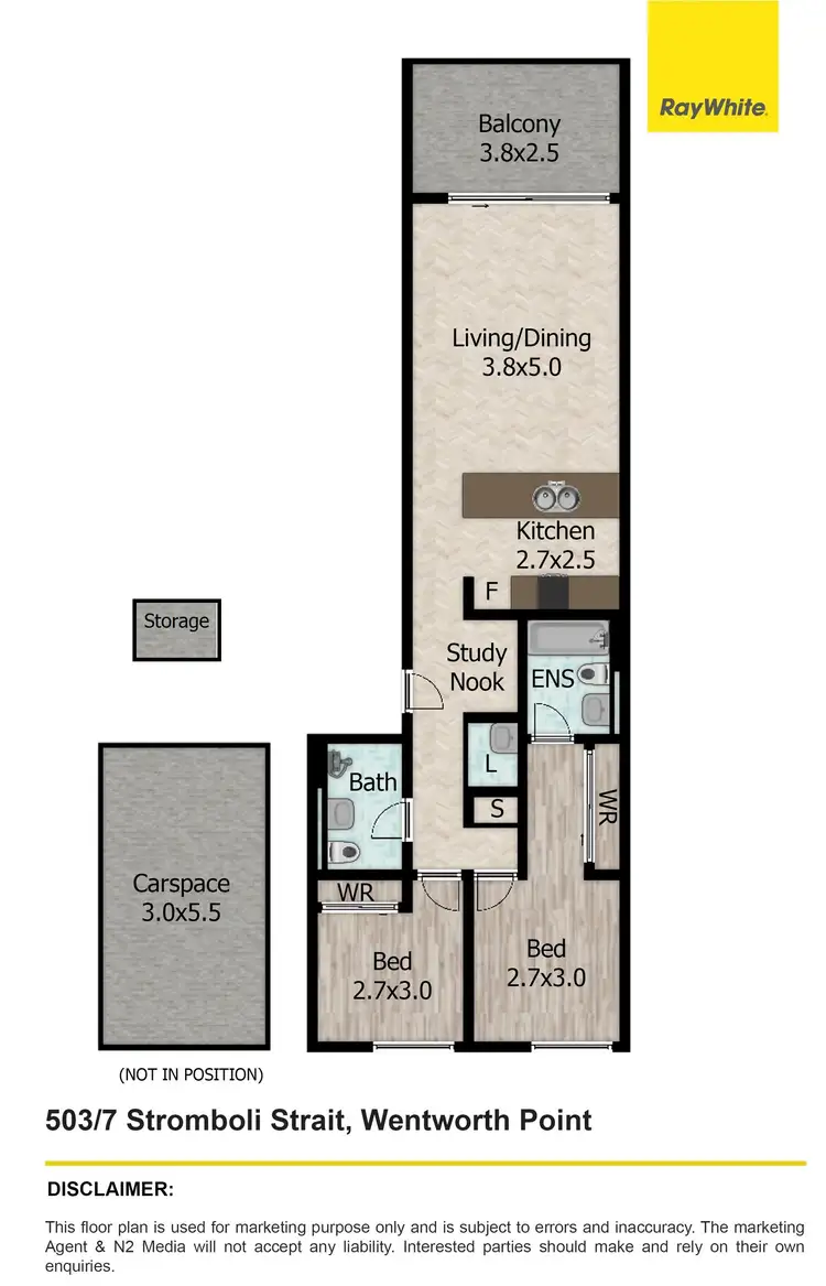 Floorplan of Homely apartment listing, 503/7 Stromboli Strait, Wentworth Point NSW 2127