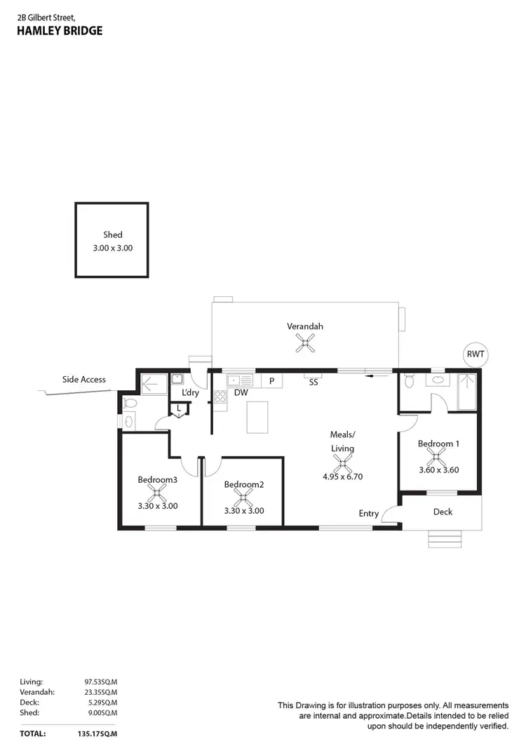 Floorplan of Homely house listing, 2B Gilbert Street, Hamley Bridge SA 5401