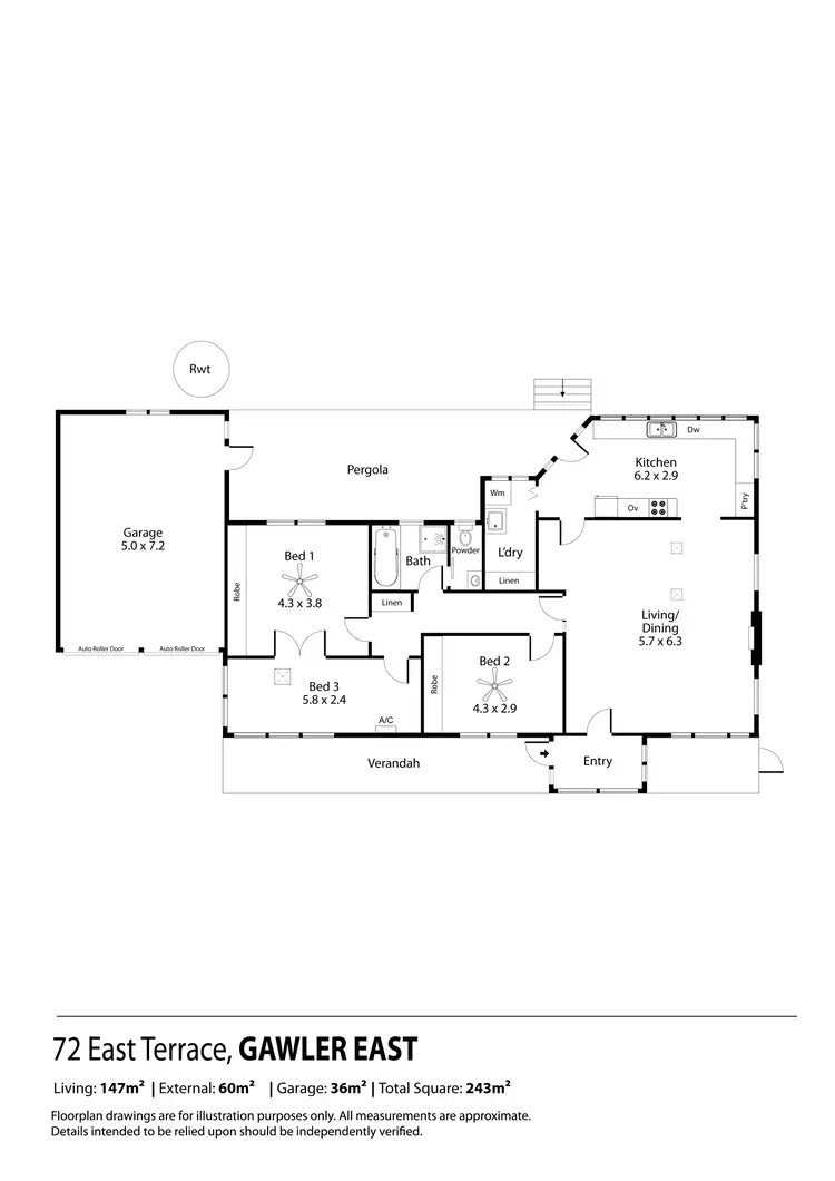 Floorplan of Homely house listing, 72 East Terrace, Gawler East SA 5118