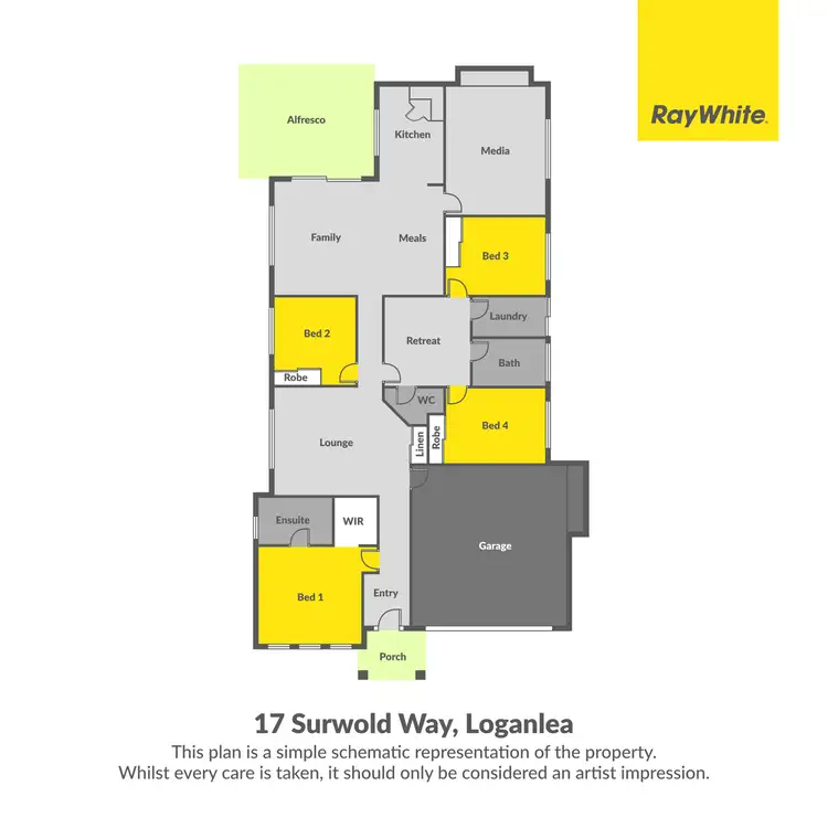 Floorplan of Homely house listing, 17 Surwold Way, Loganlea QLD 4131
