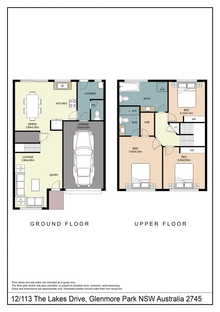 Floorplan of Homely townhouse listing, 12/113 The Lakes Drive, Glenmore Park NSW 2745