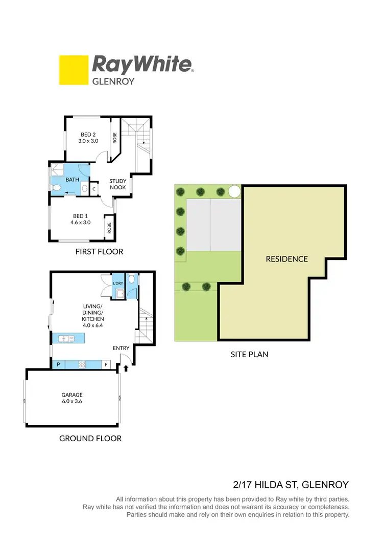 Floorplan of Homely townhouse listing, 2/17 Hilda Street, Glenroy VIC 3046