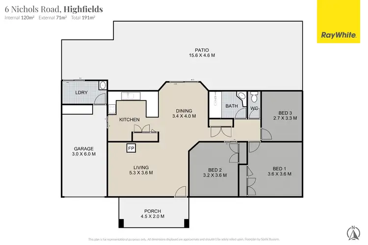 Floorplan of Homely house listing, 6 Nichols Road, Highfields QLD 4352