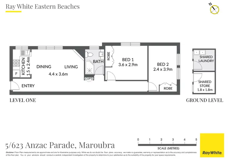 Floorplan of Homely apartment listing, 5/623 Anzac Parade, Maroubra NSW 2035