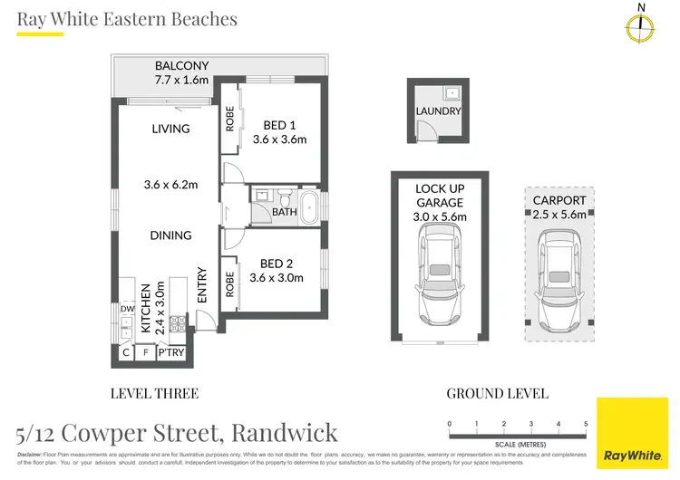 Floorplan of Homely apartment listing, 5/12 Cowper Street, Randwick NSW 2031