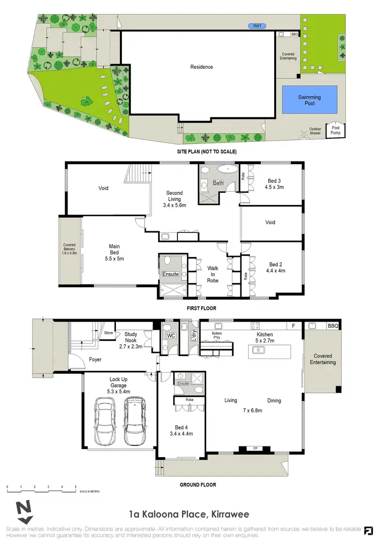 Floorplan of Homely house listing, 1a Kaloona Place, Kirrawee NSW 2232