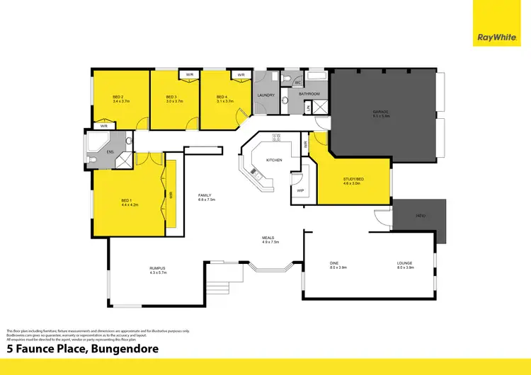 Floorplan of Homely house listing, 5 Faunce Place, Bungendore NSW 2621