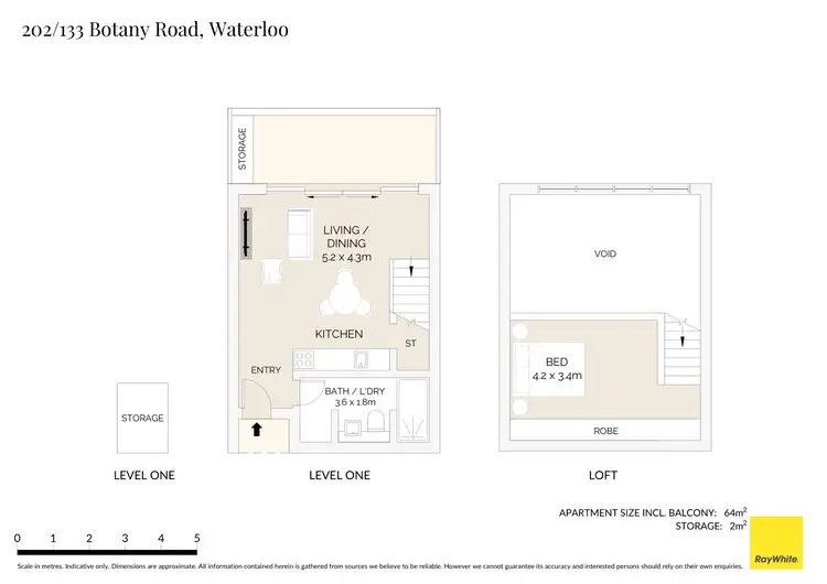 Floorplan of Homely apartment listing, 202/133-141 Botany Road, Waterloo NSW 2017