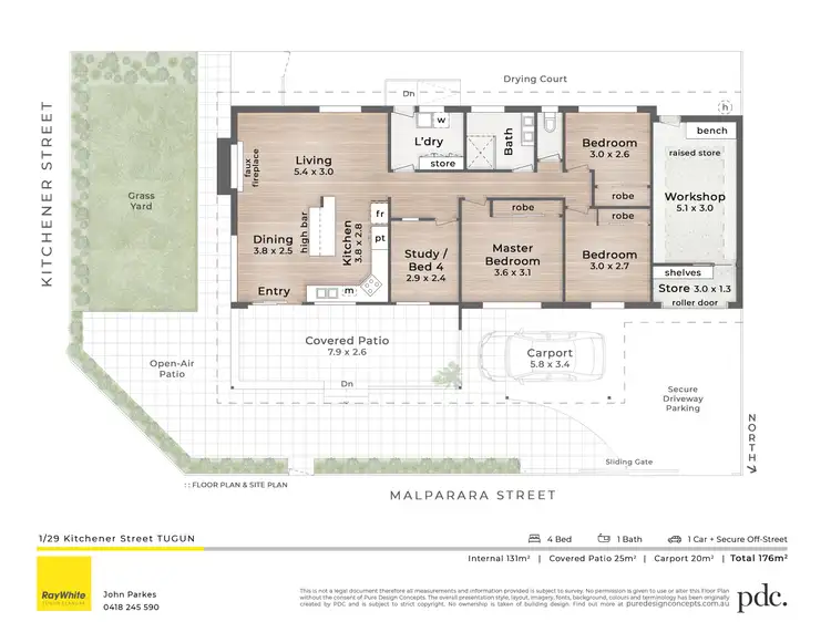 Floorplan of Homely semi-detached listing, 1/29 Kitchener Street, Tugun QLD 4224