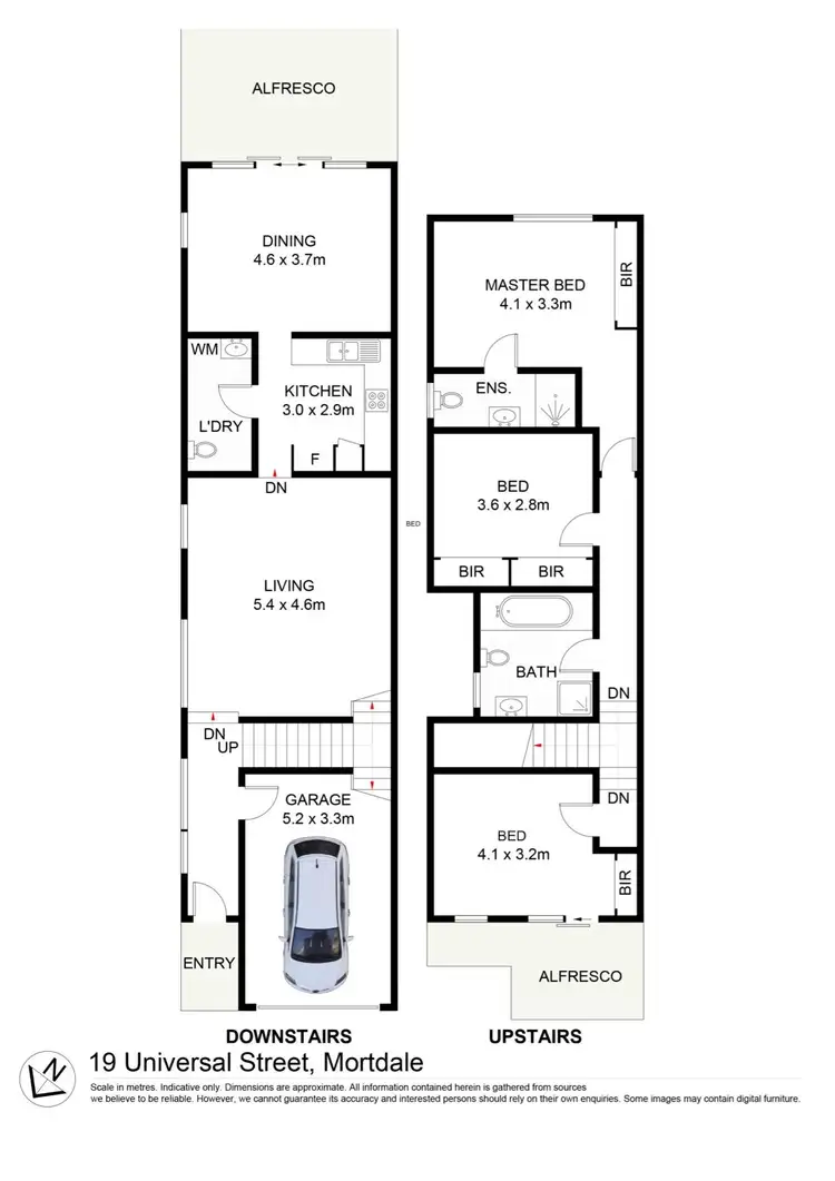 Floorplan of Homely semi-detached listing, 19 Universal Street, Mortdale NSW 2223
