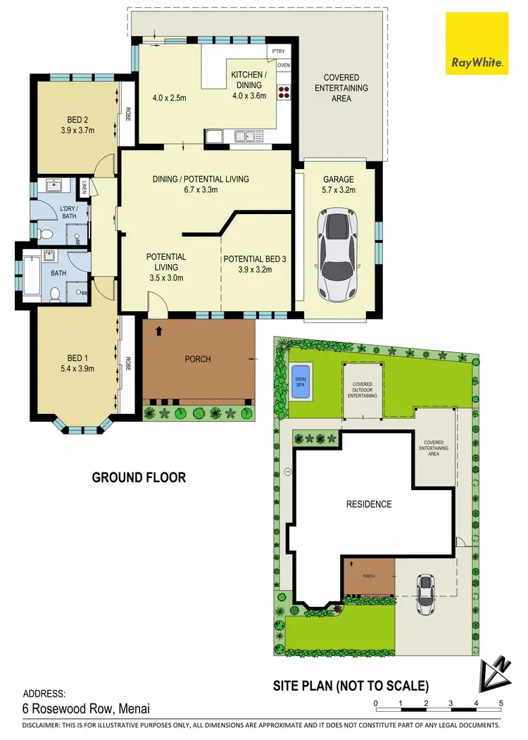Floorplan of Homely house listing, 6 Rosewood Row, Menai NSW 2234