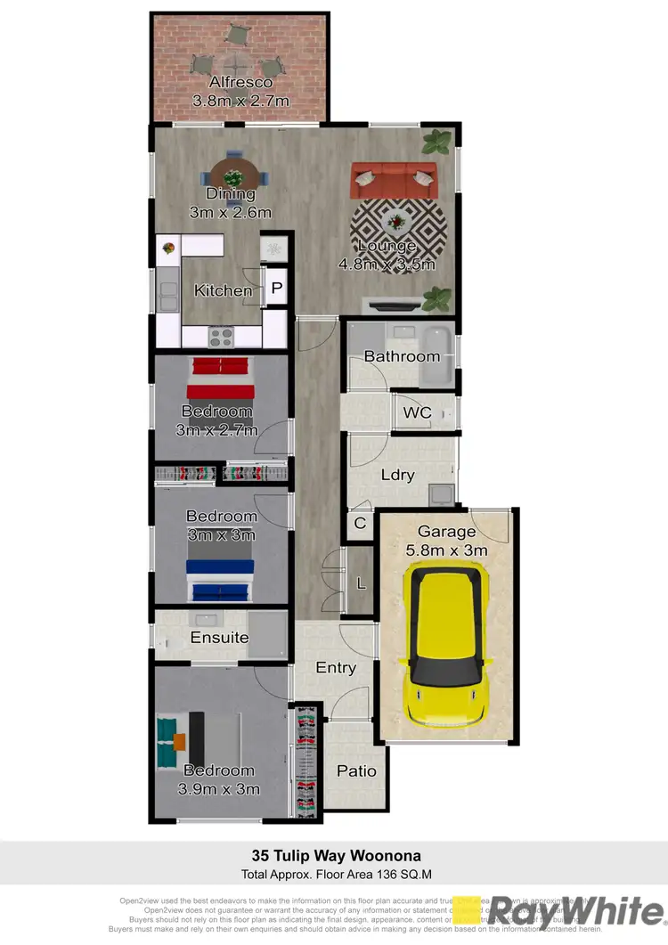 Floorplan of Homely house listing, 35 Tulip Way, Woonona NSW 2517