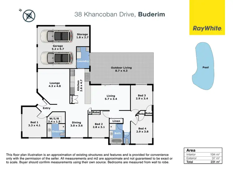 Floorplan of Homely house listing, 38 Khancoban Drive, Buderim QLD 4556