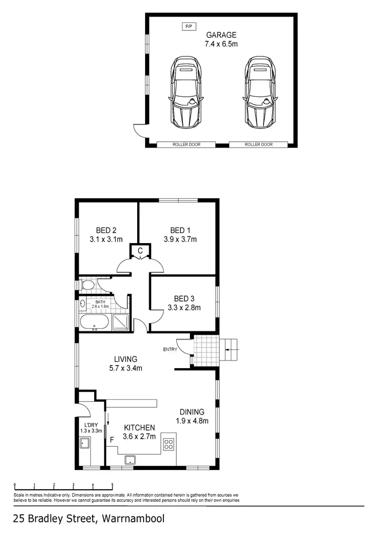 Floorplan of Homely house listing, 25 Bradley Street, Warrnambool VIC 3280